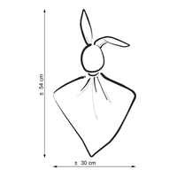 Schmusetuch Hase 30x54cm - 100% Baumwolle