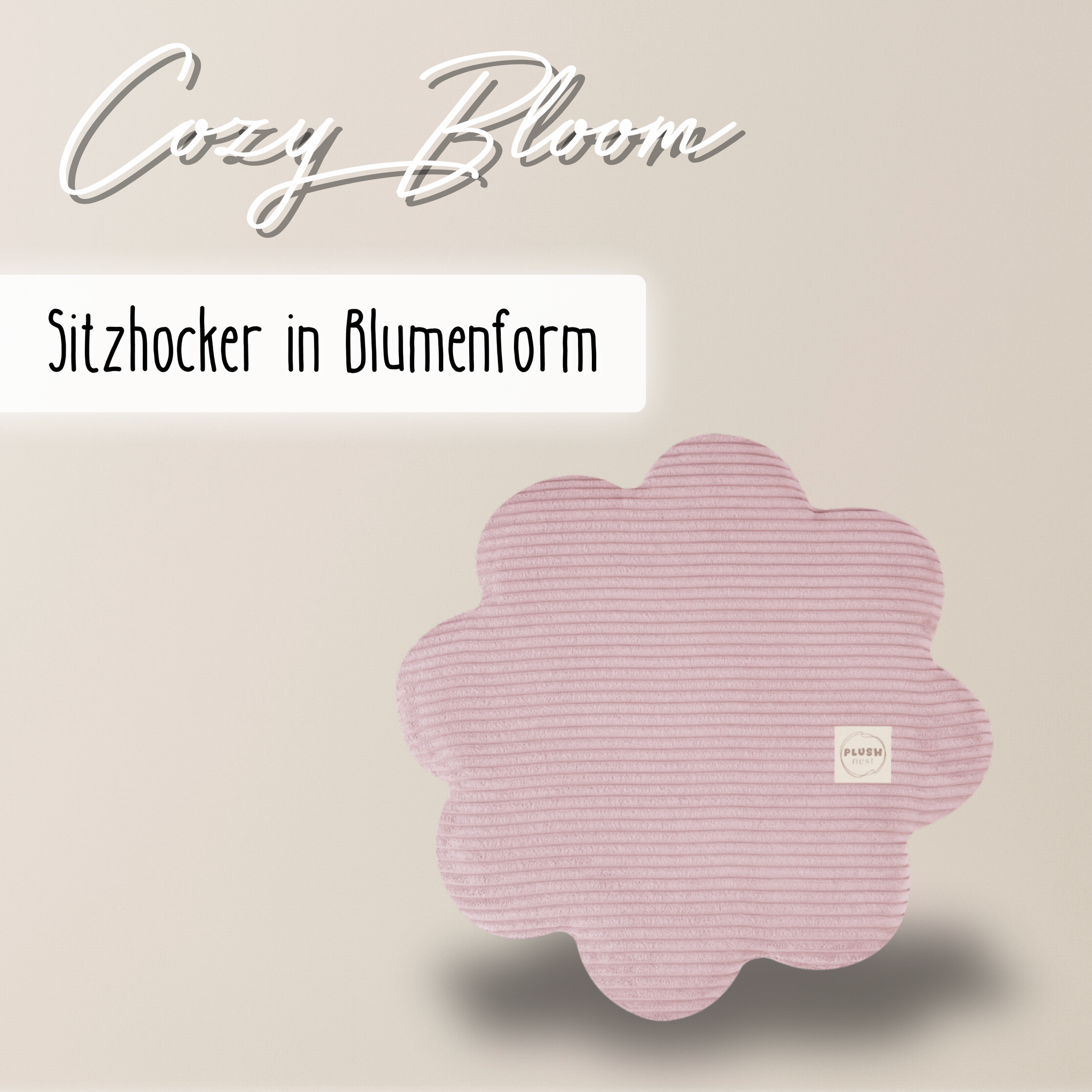 "Cozy Bloom" Sitzhocker 54x25cm