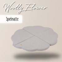 "Woolly Flower" Spielmatte 115x115x5cm aus Bouclé-Stoff