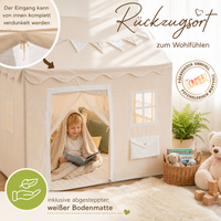 RETOURENARTIKEL: Spielhaus - mit Briefkasten & Wimpelkette
