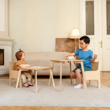 Tulla® Kindertisch – Mitwachsender Montessori Tisch aus Holz