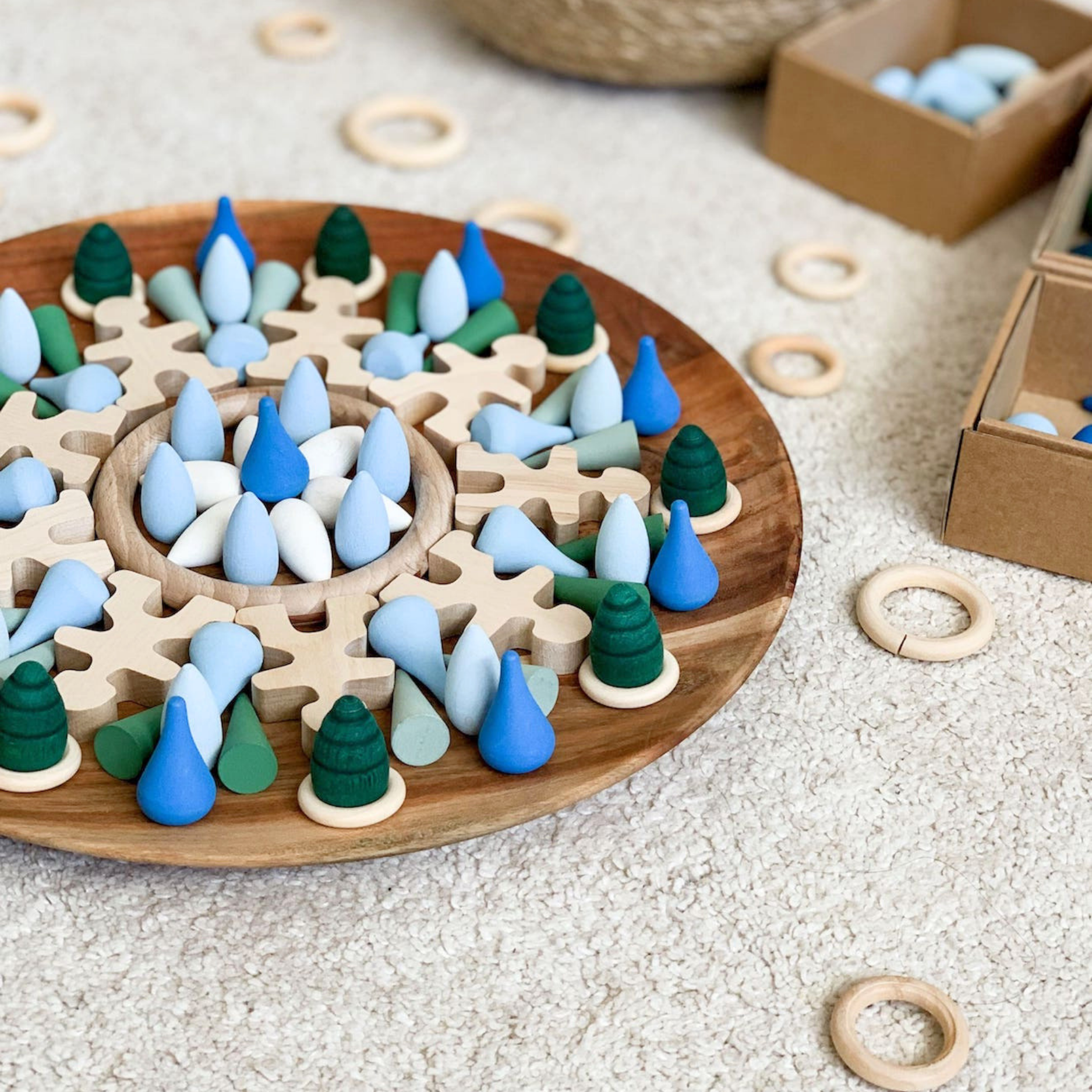 Flockmen® – Montessori Holzfiguren für kreatives Spielen