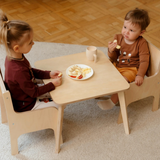 Tulla® Kindertisch – Mitwachsender Montessori Tisch aus Holz