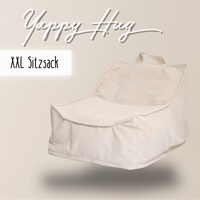 "Yappy Hug" XXL Familien-Sitzsack 70x80x50cm mit EPS-Perlen & Anti-Rutsch-Boden