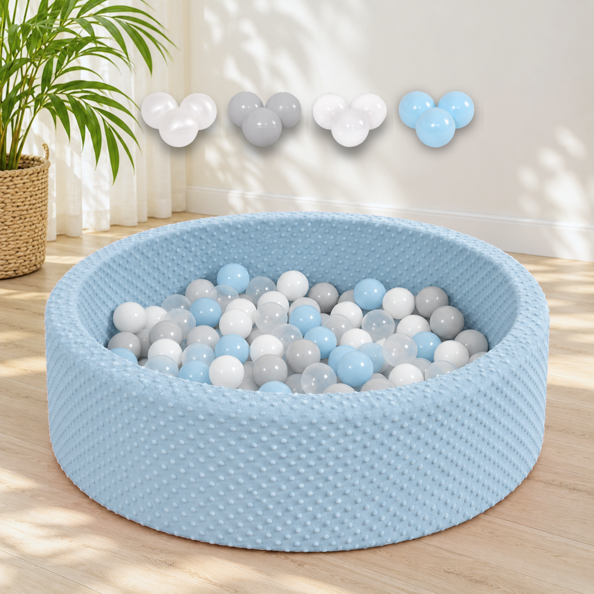 "Minky Pool" Bällebad 90x30cm mit 200 Bällen