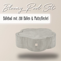 "Bloomy Pool Set" Bällebad 95x30cm, mit 200 Bällen & Matte/Deckel