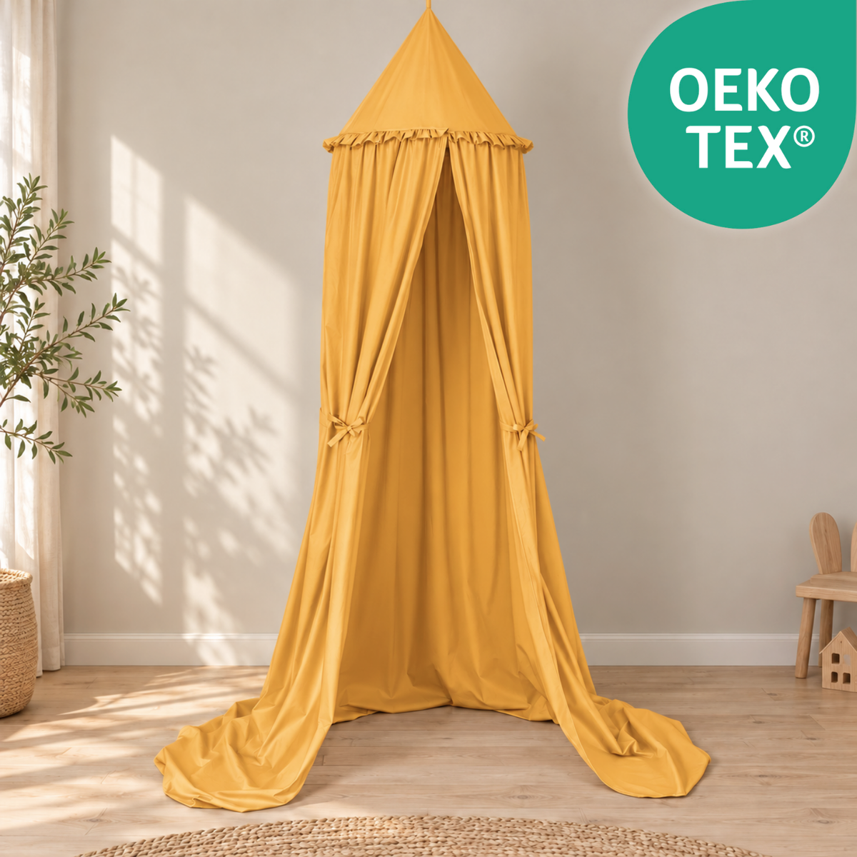 Kinderzimmer Baldachin 260cm – 100% Baumwolle