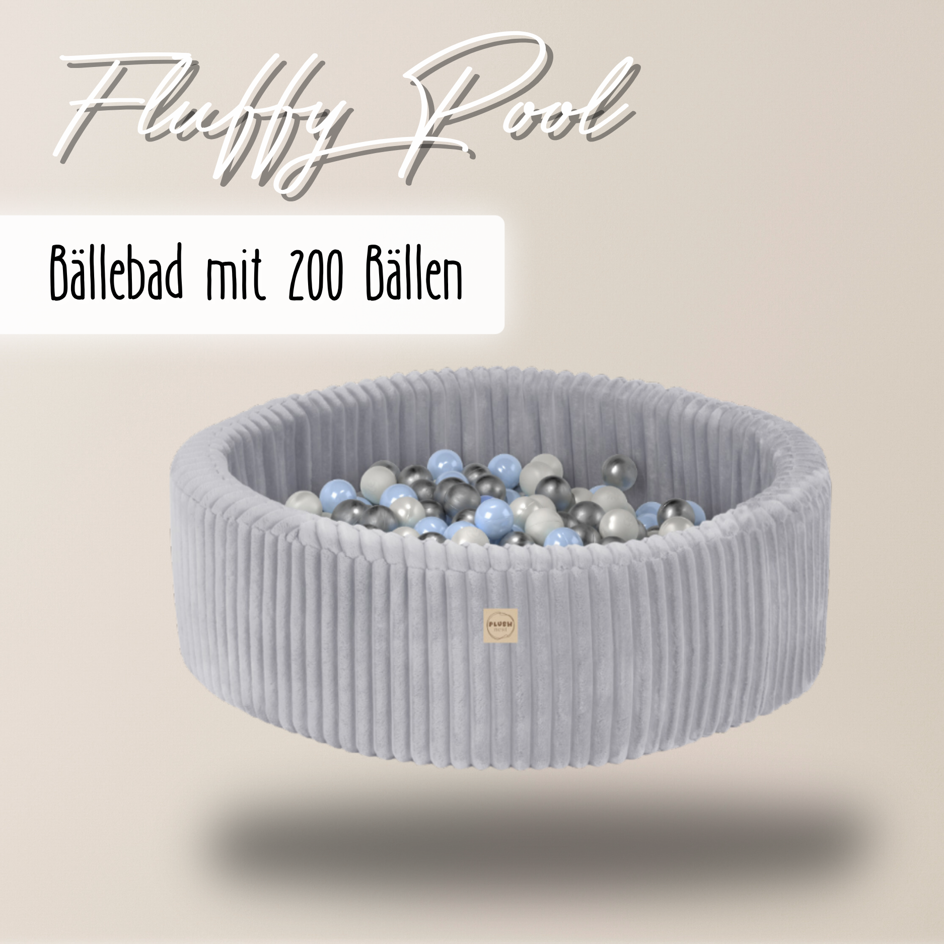 "Fluffy Pool" Bällebad 90x30cm mit 200 Bällen