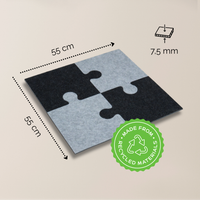 Filz-Puzzlematte aus recyceltem Material, 50x50 & 90x76cm