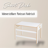"Smart Desk" Kindertisch aus Holz – Montessori Design