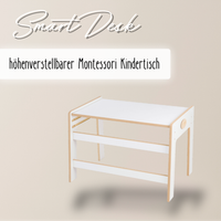 "Smart Desk" Kindertisch aus Holz – Montessori Design