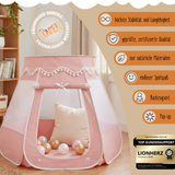 Pop-Up Bällebad-Spielzelt aus Baumwolle/Hanf