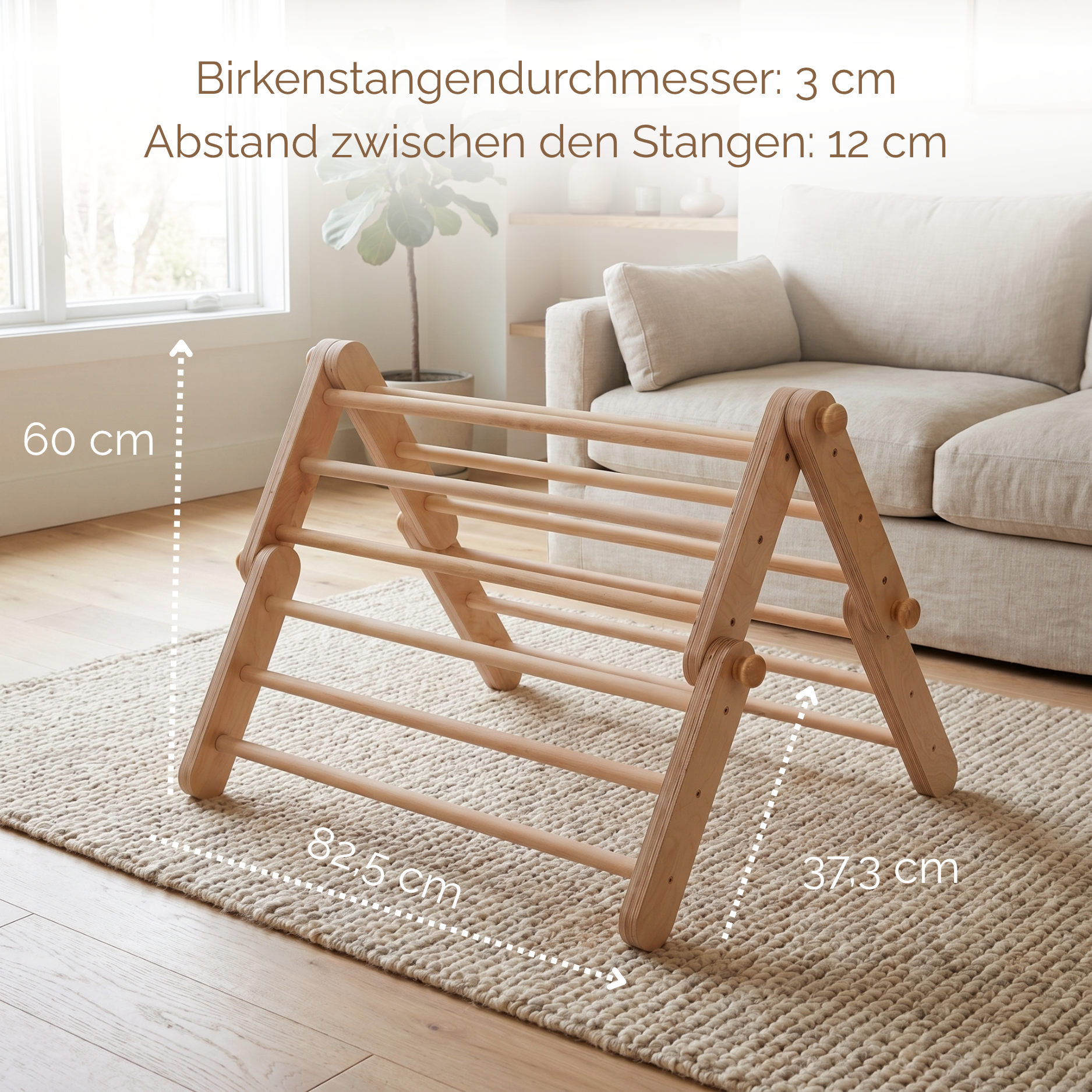 MOPITRI® – Modifizierbarer Montessori Kletterrahmen mit 4 Segmenten