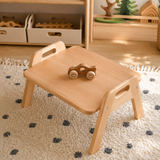 Montessori Bodentisch aus massivem Buchenholz