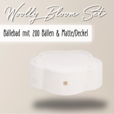 "Woolly Bloom Set" Bällebad 95x30cm, mit 200 Bällen & Matte/Deckel
