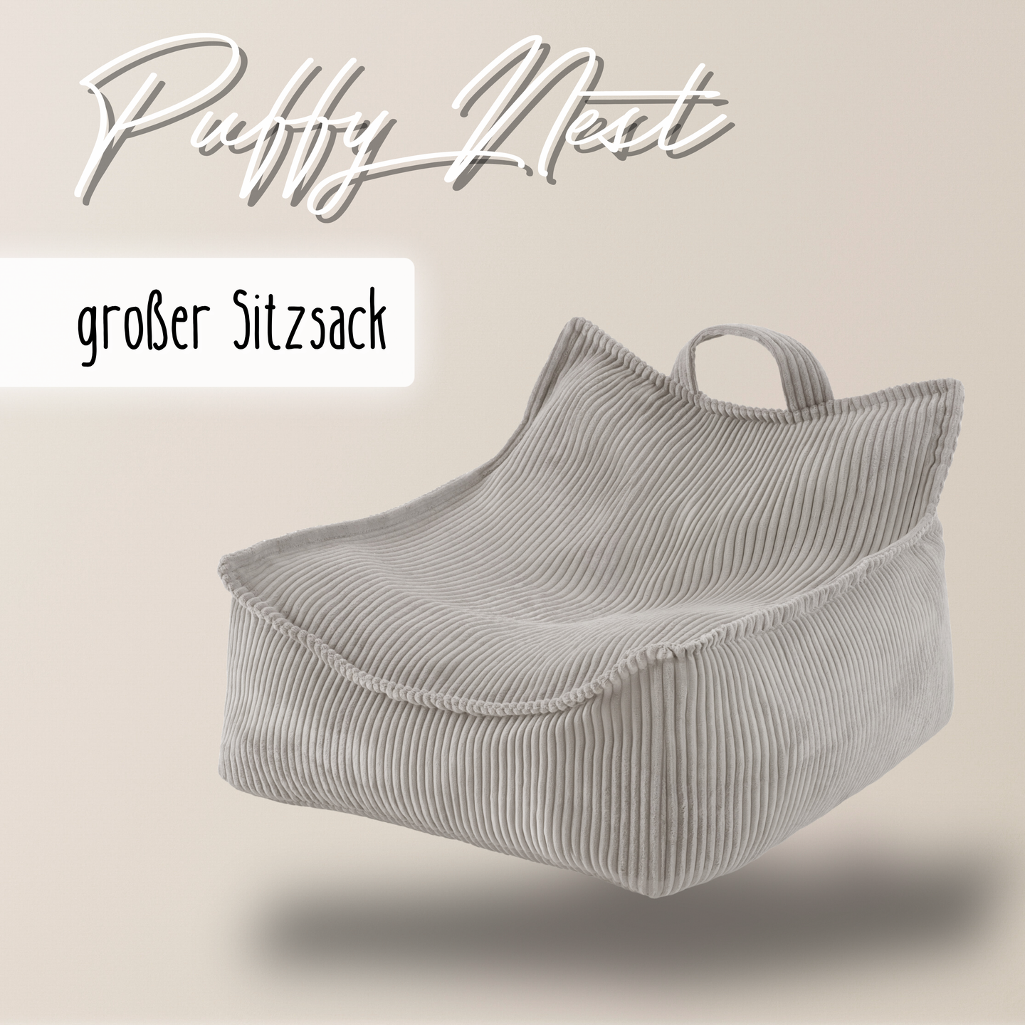 "Puffy Nest" Kinder-Sitzsack 67x77x50cm mit Schaumstoff-Füllung