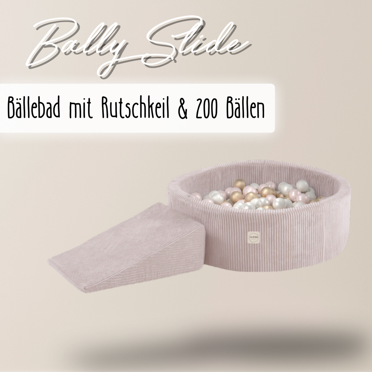 "Bally Slide" Bällebad 90x30cm mit Rutschkeil & 200 Bällen