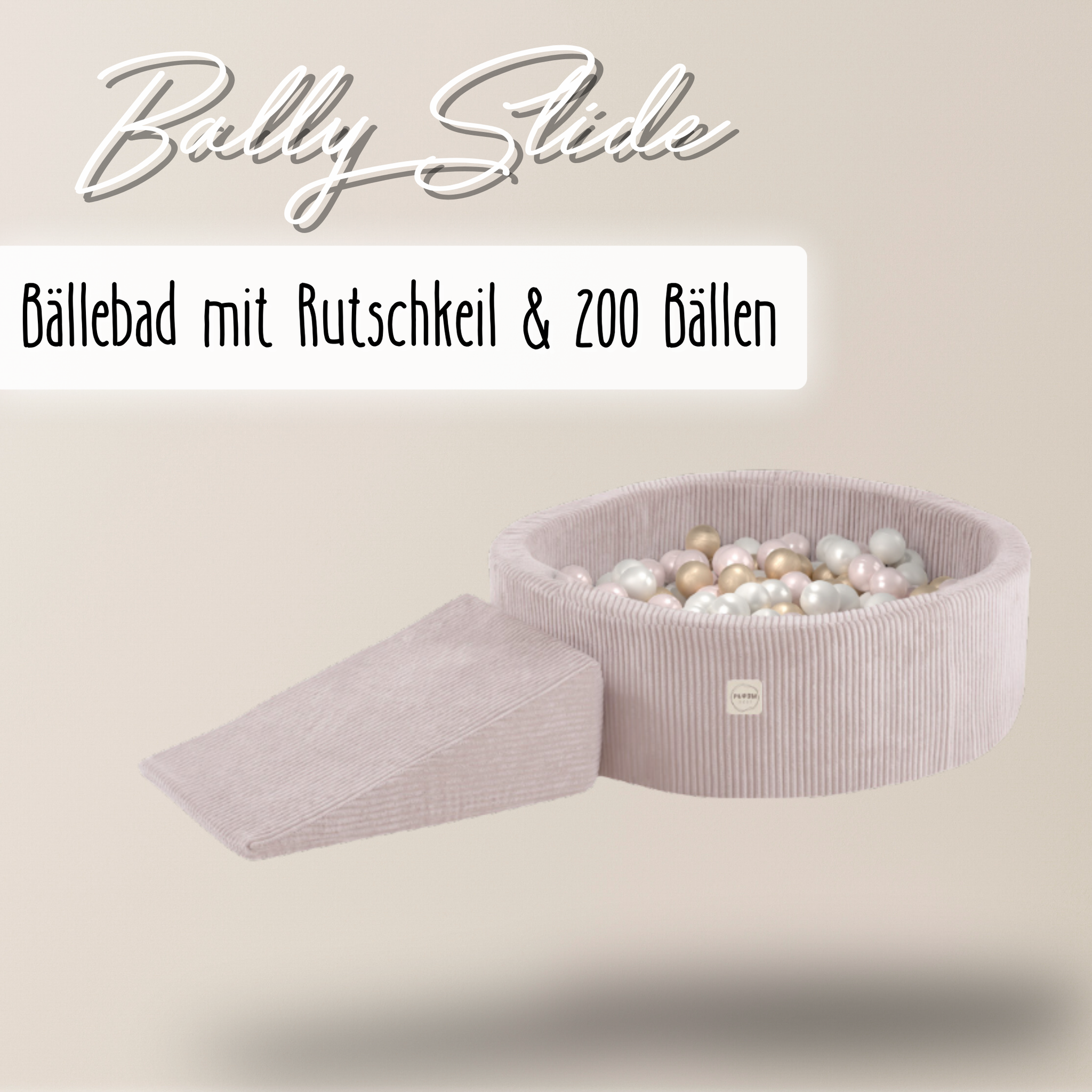 "Bally Slide" Bällebad 90x30cm mit Rutschkeil & 200 Bällen