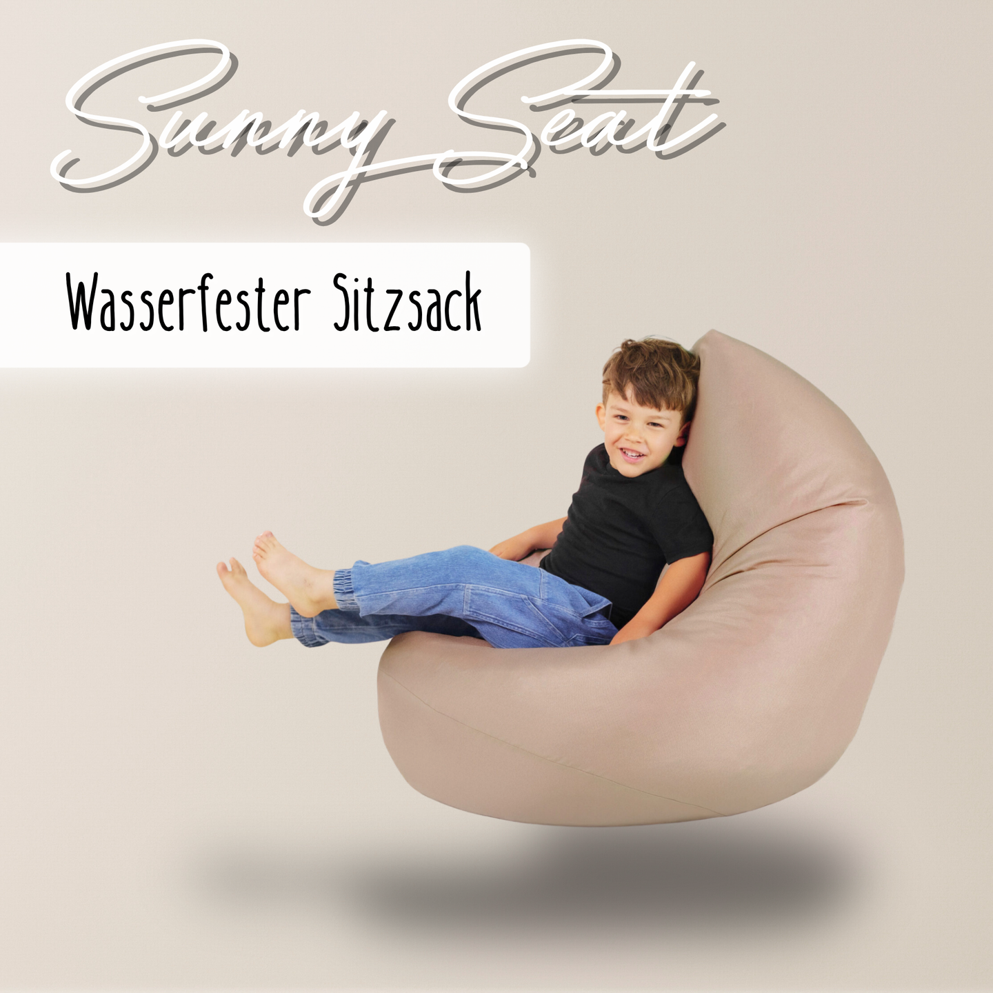 "Sunny Seat" Wasserfester Kinder-Sitzsack für drinnen & draußen