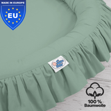 runde Nestmatte mit Rüschen – 100% Baumwolle