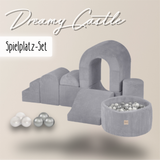 "Dreamy Castle" Indoor Spielplatz-Set mit kleinem Bällebad & 150 Bällen