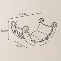 "Mini Rocker" 3in1, Wippe, Kletterbogen & Rutsche 75x39x40cm