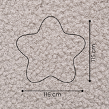 "Woolly Flower" Spielmatte 115x115x5cm aus Teddy-Stoff