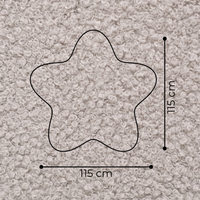"Woolly Flower" Spielmatte 115x115x5cm aus Teddy-Stoff