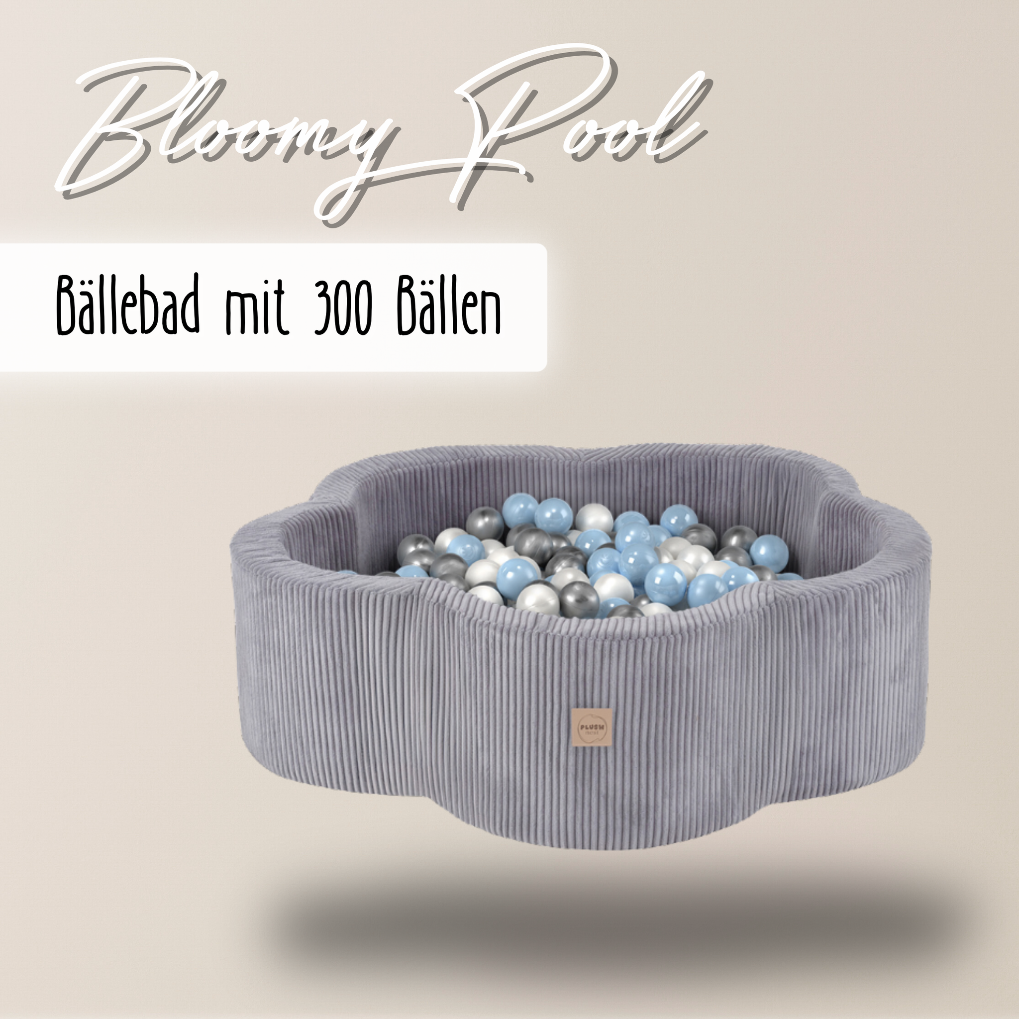 "Bloomy Pool" Bällebad 95x30cm, mit 300 Bällen