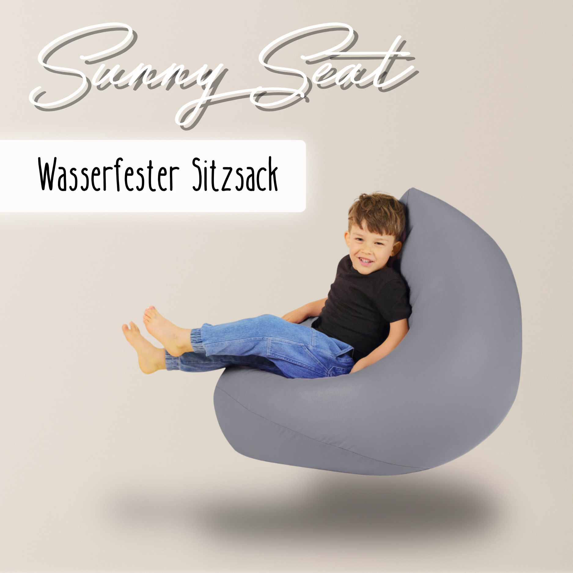 "Sunny Seat" Wasserfester Kinder-Sitzsack für drinnen & draußen