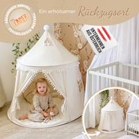 Play tent - breathable made of cotton &amp; hemp