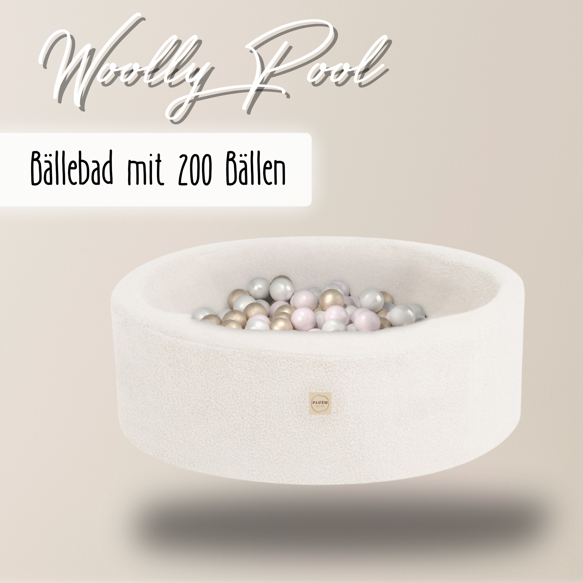 "Woolly Pool" Bällebad 90x30 cm, mit 200 Bällen