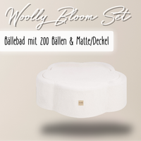 "Woolly Bloom Set" Bällebad 95x30cm, mit 200 Bällen & Matte/Deckel