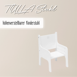 Tulla® Kinderstuhl – 3fach höhenverstellbarer Montessori Stuhl aus Holz