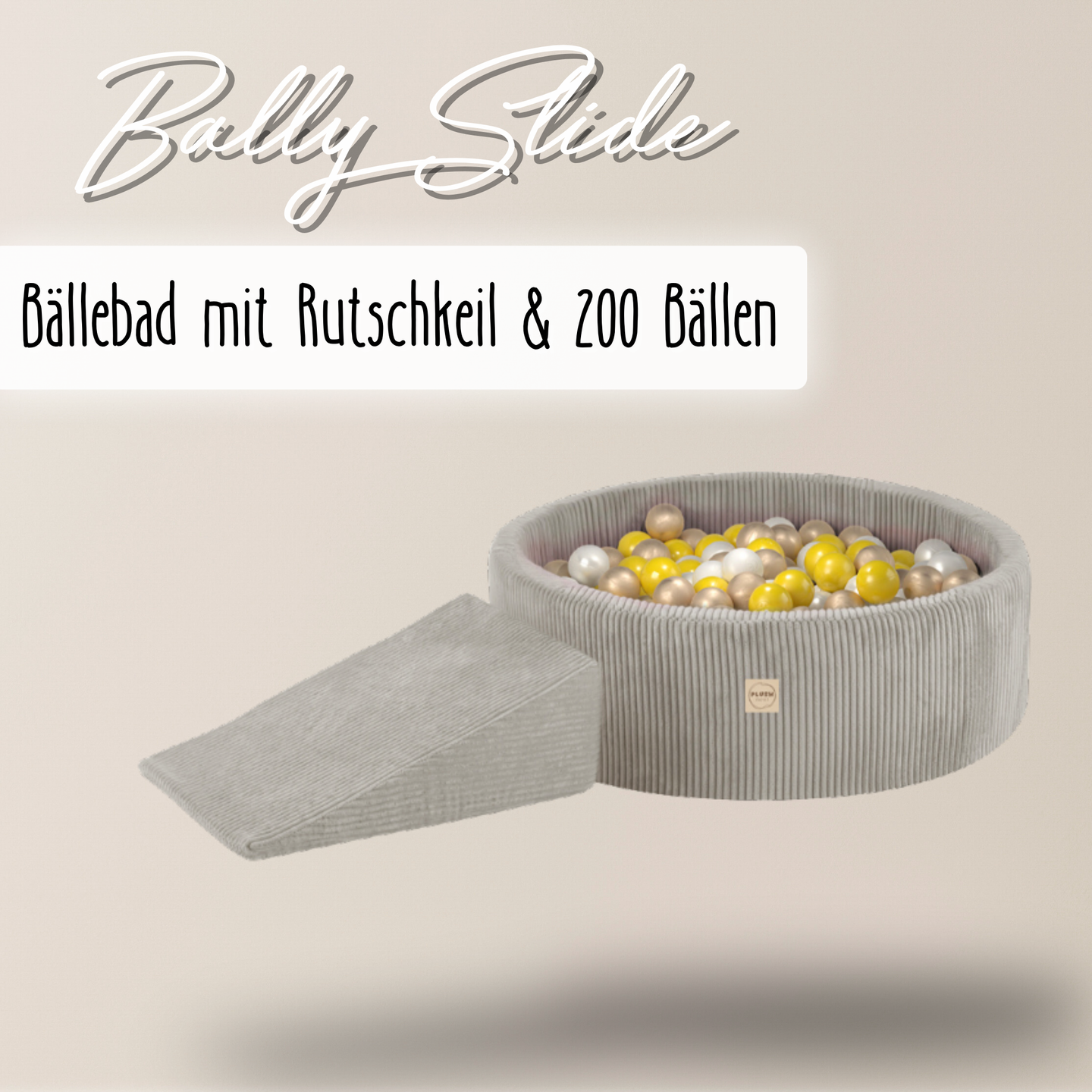 "Bally Slide" Bällebad 90x30cm mit Rutschkeil & 200 Bällen