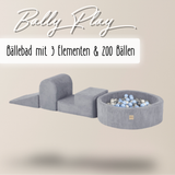"Bally Play" Bällebad 90x30cm mit 3 Bauelementen & 200 Bällen