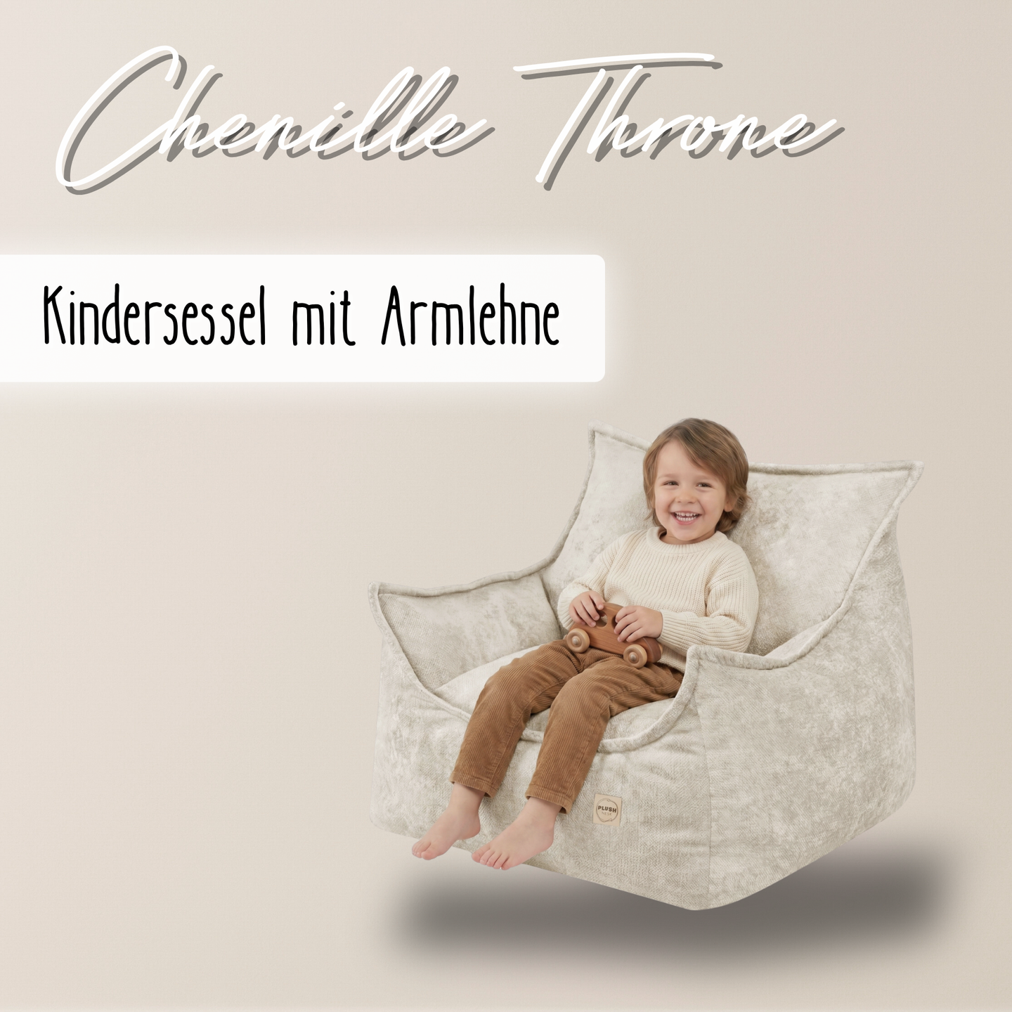 "Chenille Throne" bequemer Kinder-Relaxsessel 80x73x58cm