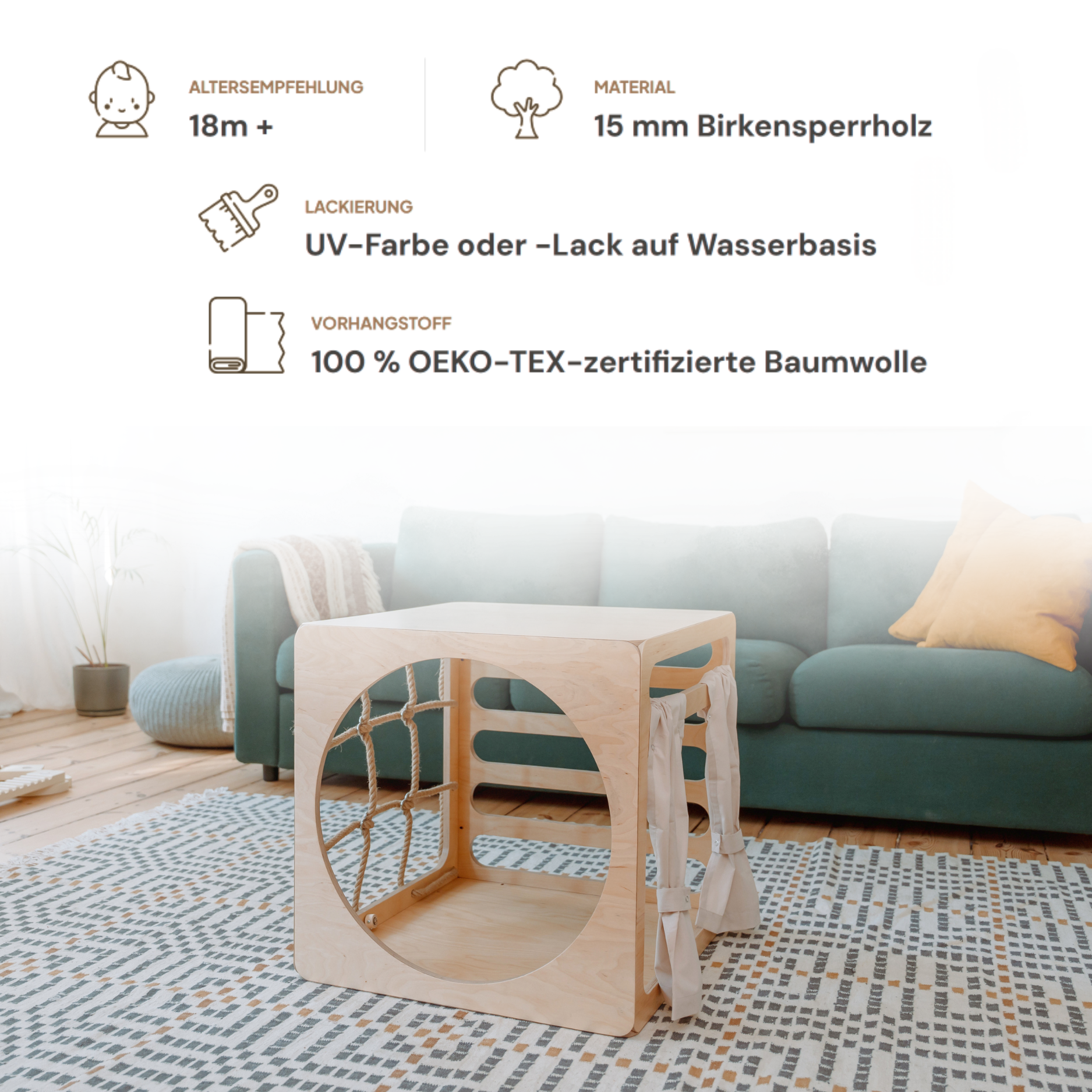 Cubitri® – Montessori Kletterhaus, inspiriert vom Pikler-Würfel