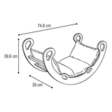 "Mini Rocker" 2in1  Kletterbogen & Wippe mit Kissen 75x39x40cm