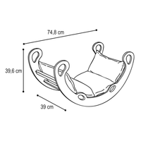 "Mini Rocker" 2in1  Kletterbogen & Wippe mit Kissen 75x39x40cm