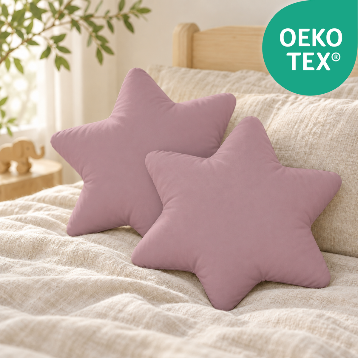 2er-Set Sternenkissen 40cm – 100% Baumwolle