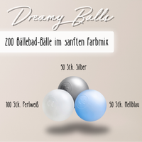 "Dreamy Balls" 200 Bällebad-Bälle im sanften Farbmix, CE-zertifiziert