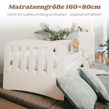 Yappy JUNIOR Classic - Kinderbett 160x80cm mit Schublade & Rausfallschutz