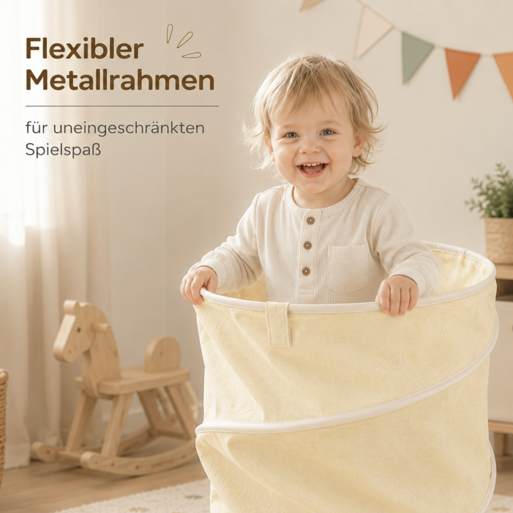 Spieltunnel aus Baumwolle, passend zum Tipi, 180x46cm