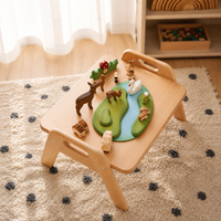 Montessori Bodentisch aus massivem Buchenholz