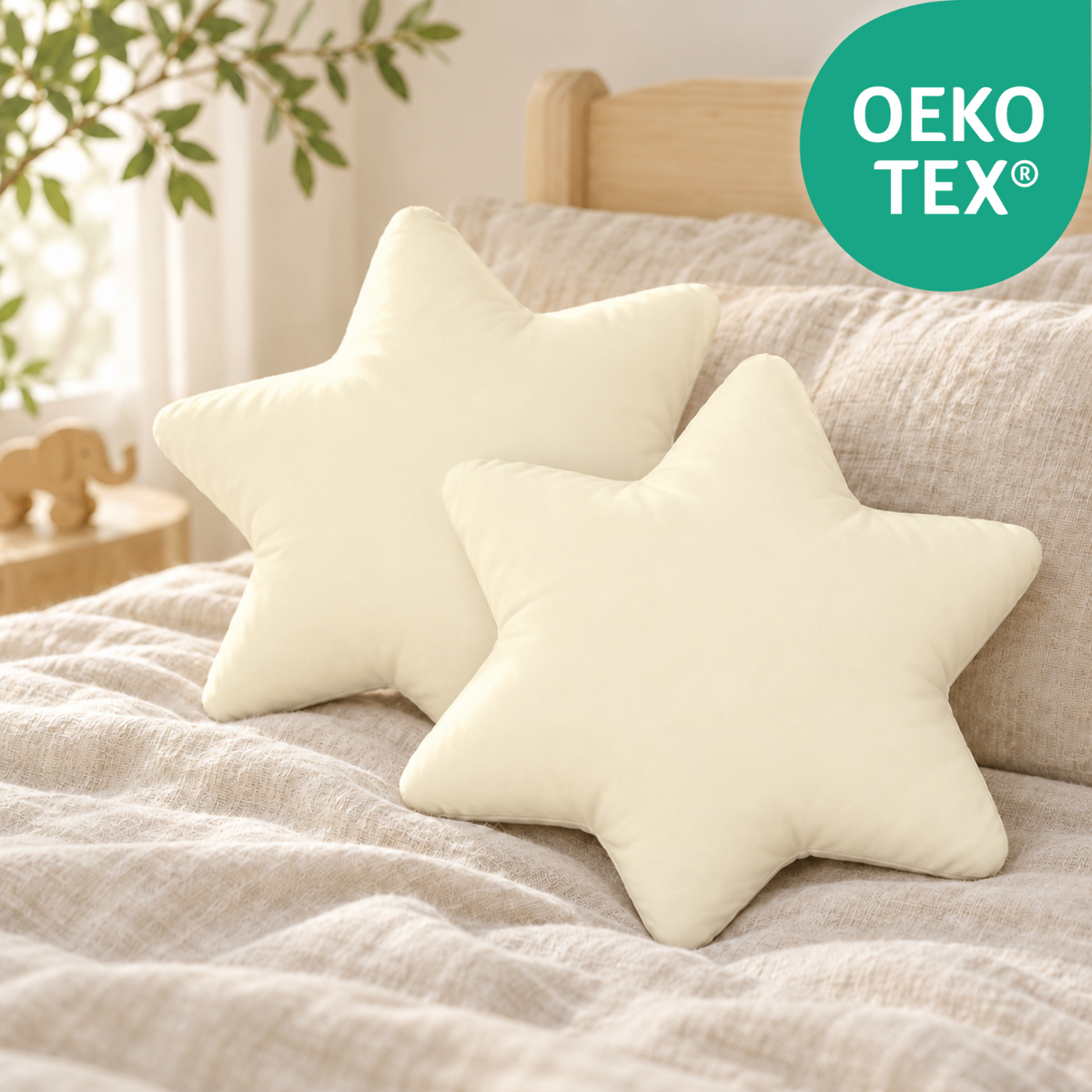 2er-Set Sternenkissen 40cm – 100% Baumwolle