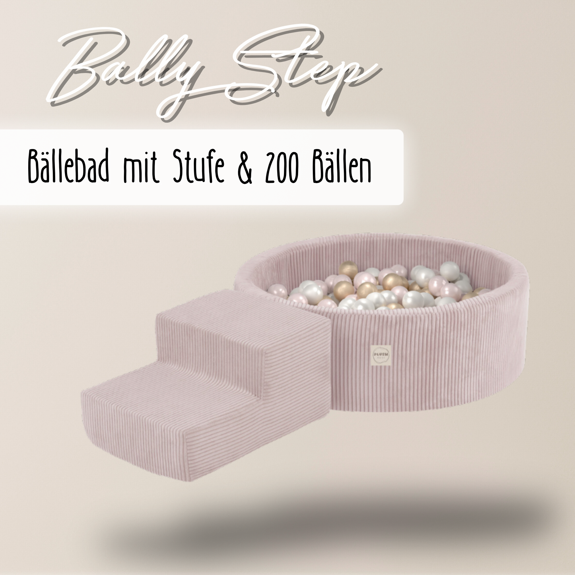 "Bally Step" Bällebad 90x30cm mit Stufe & 200 Bällen