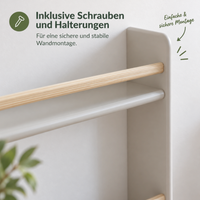 Kleines Montessori Bücherregal – aus massivem Kiefernholz 80×92×12 cm