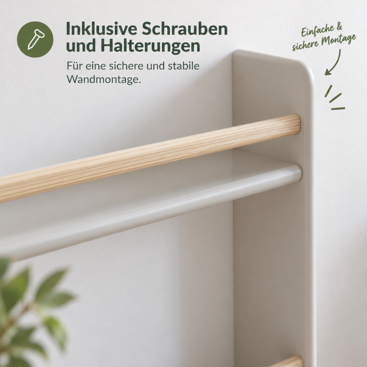 Kleines Montessori Bücherregal – aus massivem Kiefernholz 80×92×12 cm