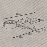 "Mini Castle" Indoor Spielplatz-Set mit Mini-Bällebad & 100 Bällen